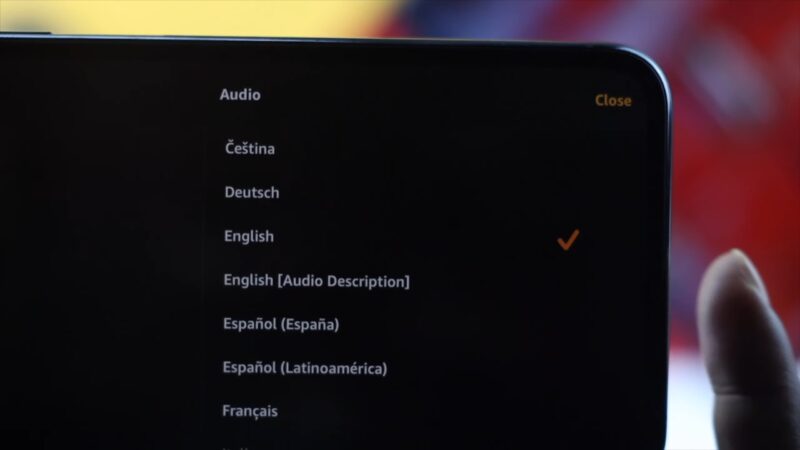 Change Audio Language on Amazon Prime Video